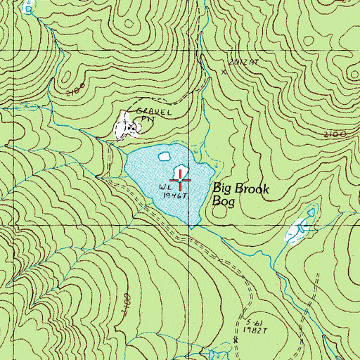 Topographic Map of Big Brook Bog, NH