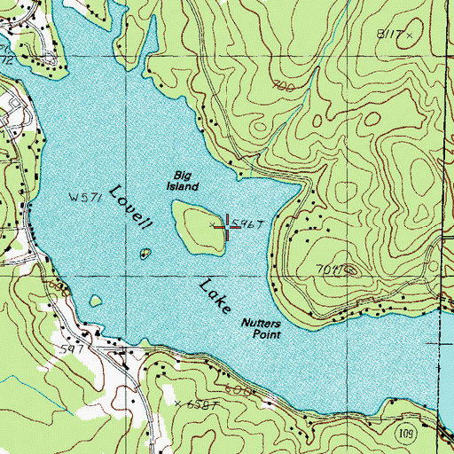 Topographic Map of Big Island, NH