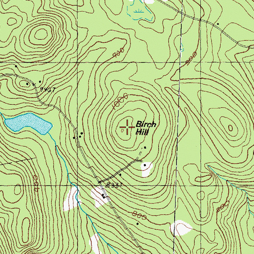 Topographic Map of Birch Hill, NH