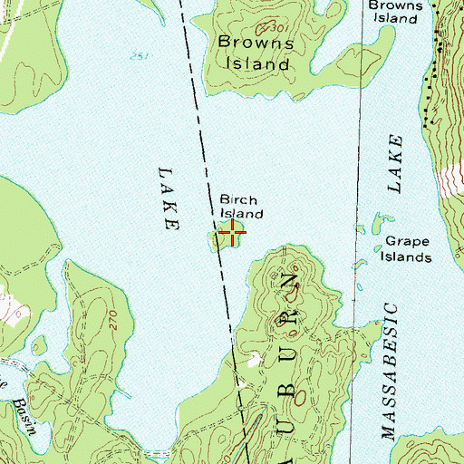 Topographic Map of Birch Island, NH