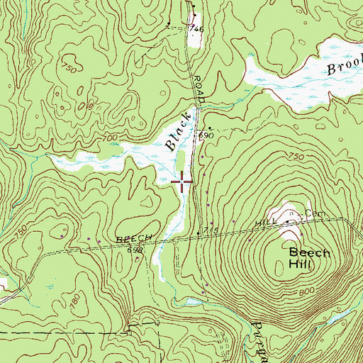 Topographic Map of Black Brook, NH