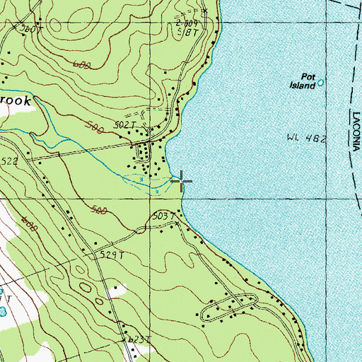 Topographic Map of Black Brook, NH