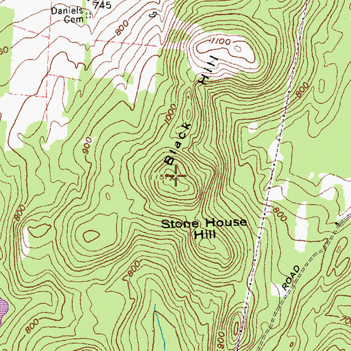 Topographic Map of Black Hill, NH