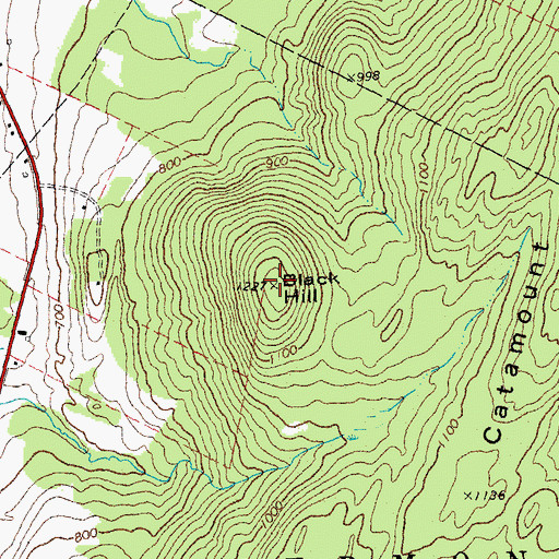 Topographic Map of Black Hill, NH