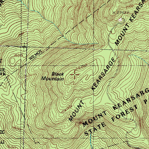 Topographic Map of Black Mountain, NH