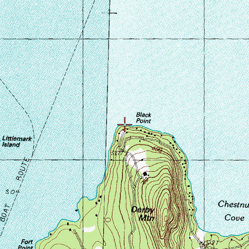 Topographic Map of Black Point, NH