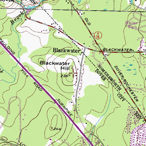 Topographic Map of Blackwater Hill, NH