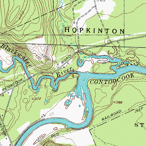 Topographic Map of Blackwater River, NH