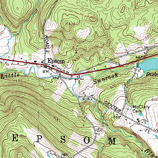 Topographic Map of Blake Brook, NH