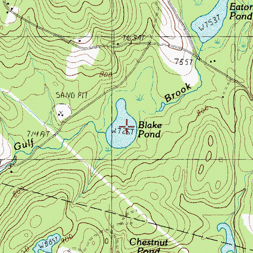 Topographic Map of Blake Pond, NH