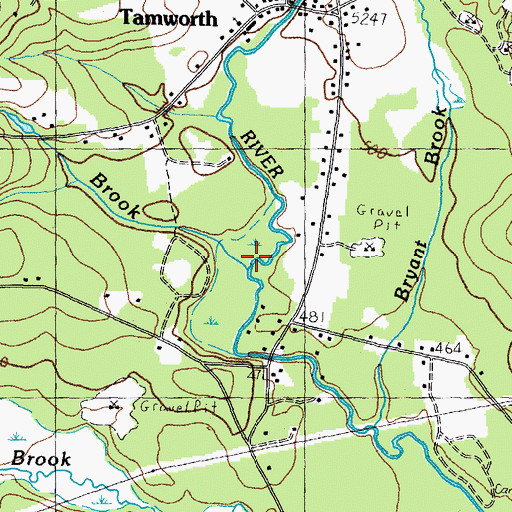 Topographic Map of Blasde Brook, NH
