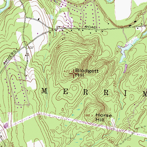 Topographic Map of Blodgett Hill, NH