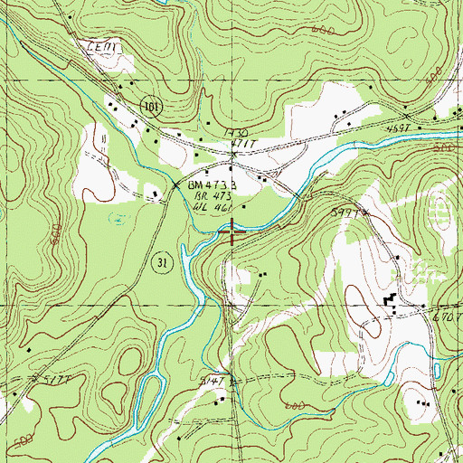 Topographic Map of Blood Brook, NH