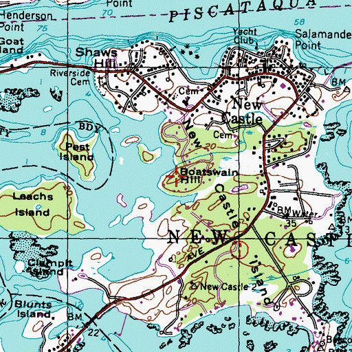 Topographic Map of Boatswain Hill, NH