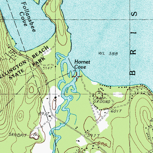 Topographic Map of Bog Brook, NH