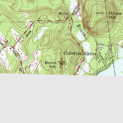 Topographic Map of Bond Hill, NH