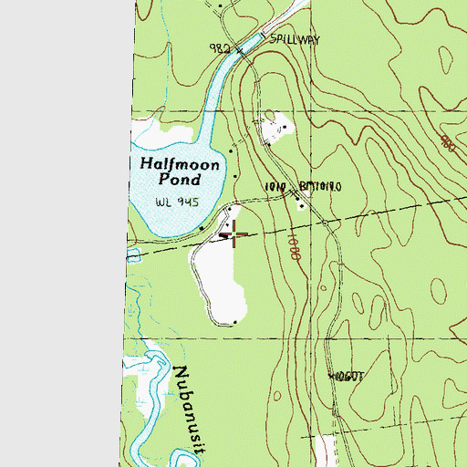 Topographic Map of Boston University Sargent Camp, NH