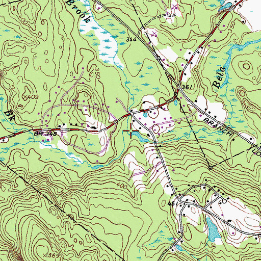 Topographic Map of Boutwell Mill Brook, NH
