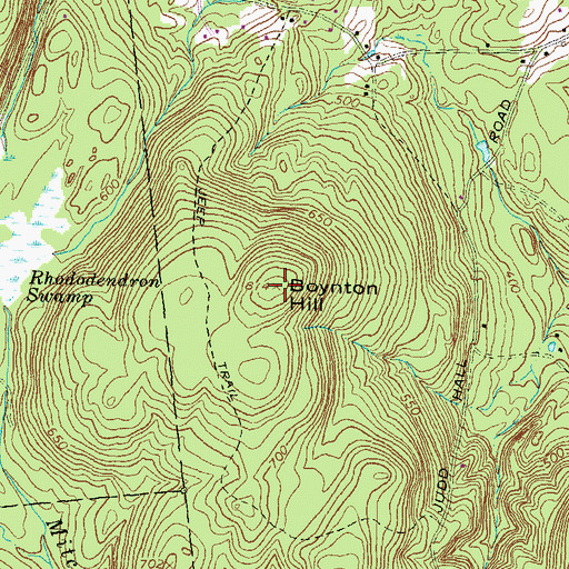 Topographic Map of Boynton Hill, NH