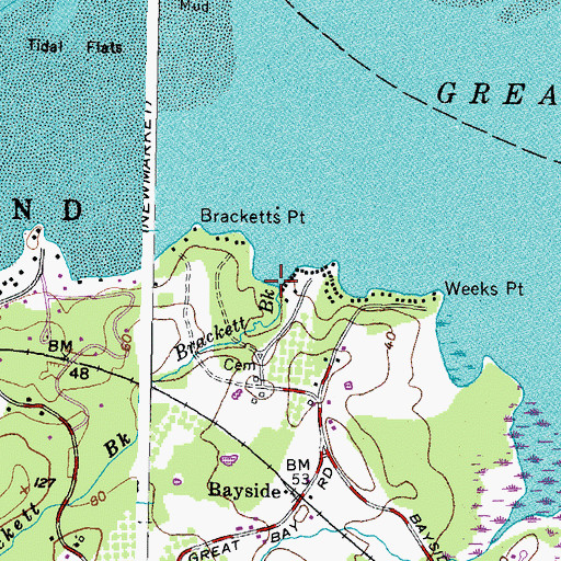 Topographic Map of Brackett Brook, NH