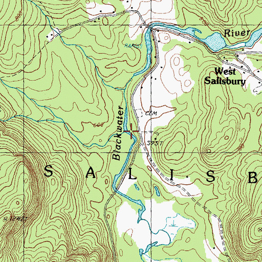Topographic Map of Bradley Brook, NH
