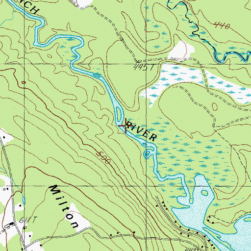 Topographic Map of Branch River, NH
