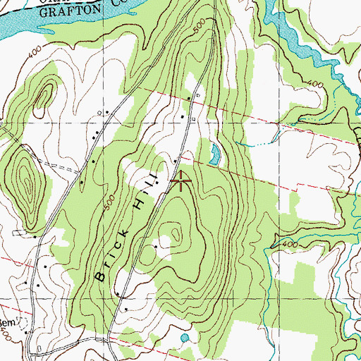 Topographic Map of Brick Hill, NH