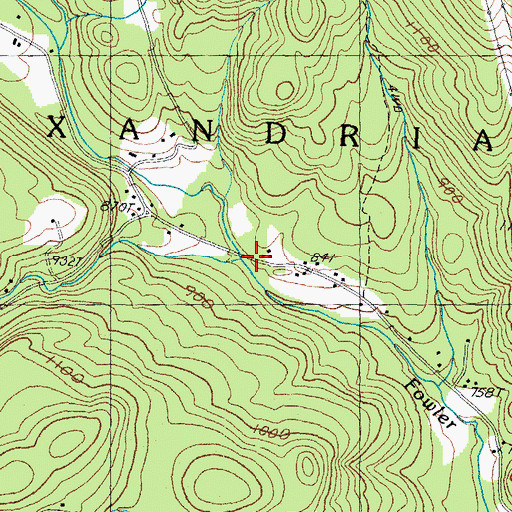 Topographic Map of Brock Brook, NH
