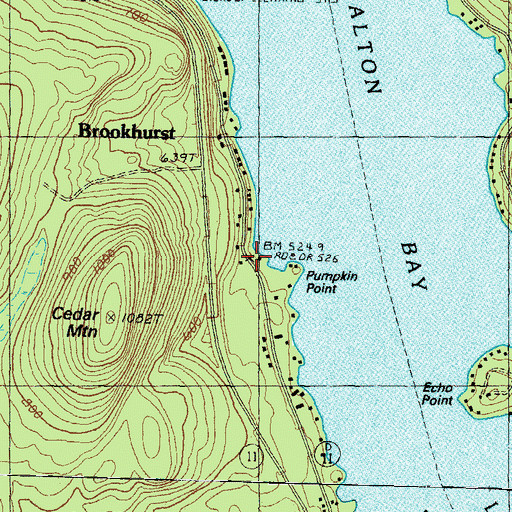 Topographic Map of Brookhurst, NH