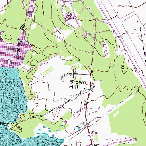 Topographic Map of Brown Hill, NH