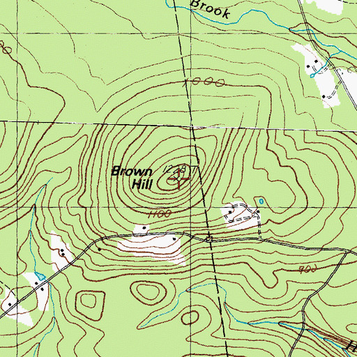Topographic Map of Brown Hill, NH