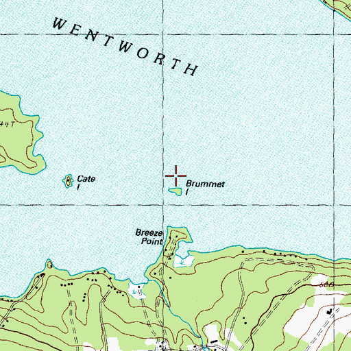 Topographic Map of Brummet Island, NH