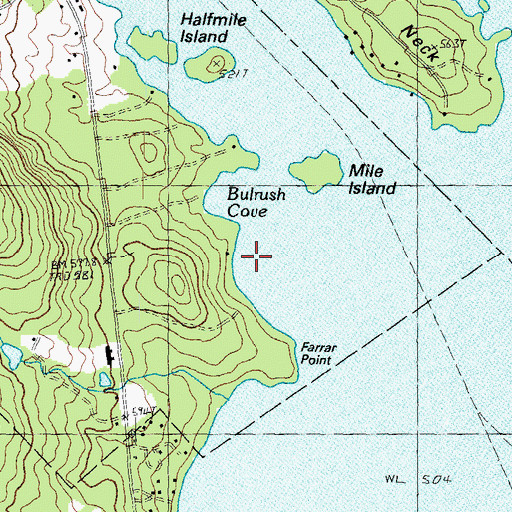 Topographic Map of Bulrush Cove, NH