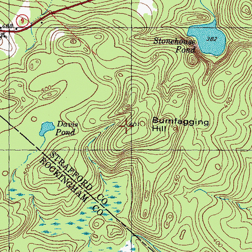 Topographic Map of Bumfagging Hill, NH