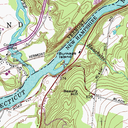 Topographic Map of Burnaps Island, NH