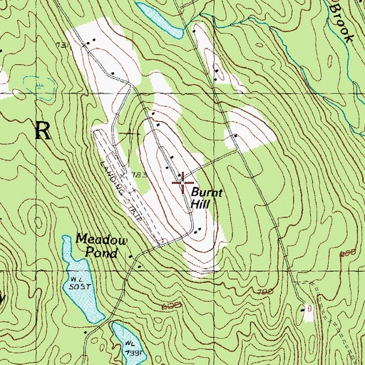 Topographic Map of Burnt Hill, NH