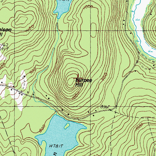 Topographic Map of Burpee Hill, NH