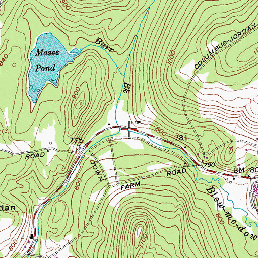 Topographic Map of Burr Brook, NH