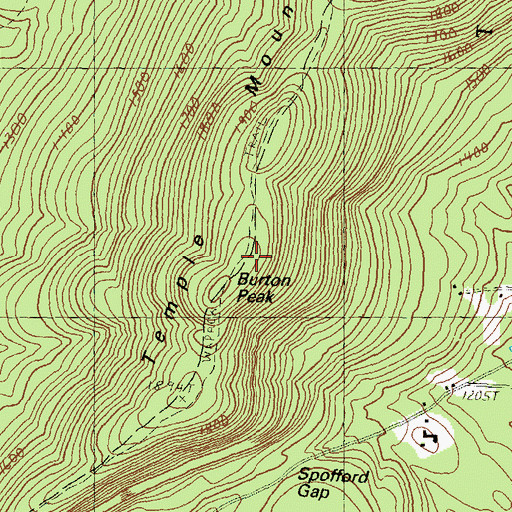 Topographic Map of Burton Peak, NH