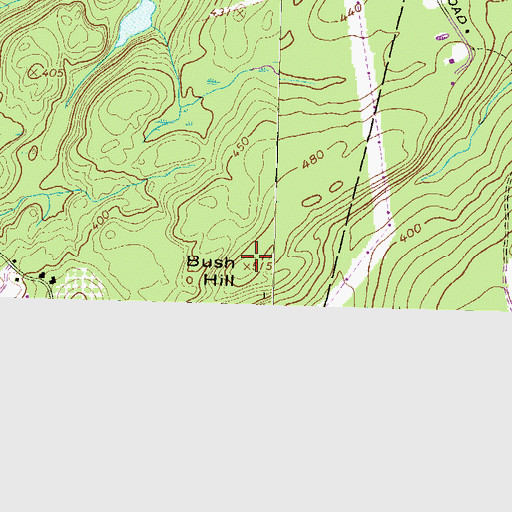 Topographic Map of Bush Hill, NH
