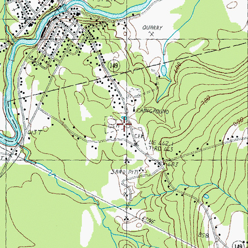 Topographic Map of Butler Cemetery, NH
