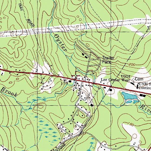 Topographic Map of Caldwell Brook, NH