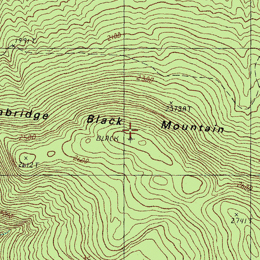 Topographic Map of Cambridge Black Mountain, NH