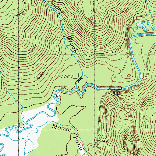 Topographic Map of Camp Brook, NH