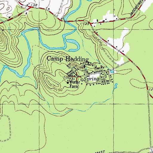 Topographic Map of Camp Hedding, NH