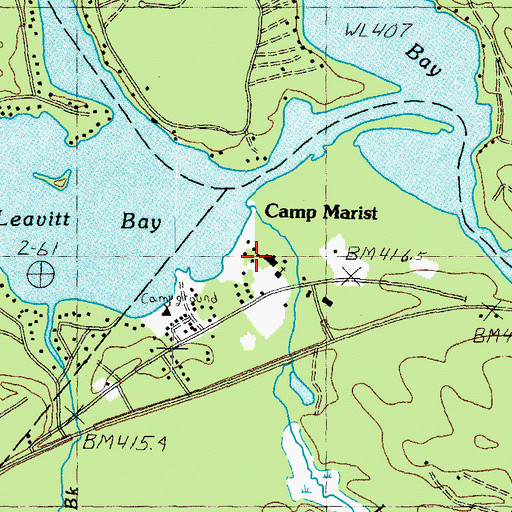 Topographic Map of Camp Marist, NH