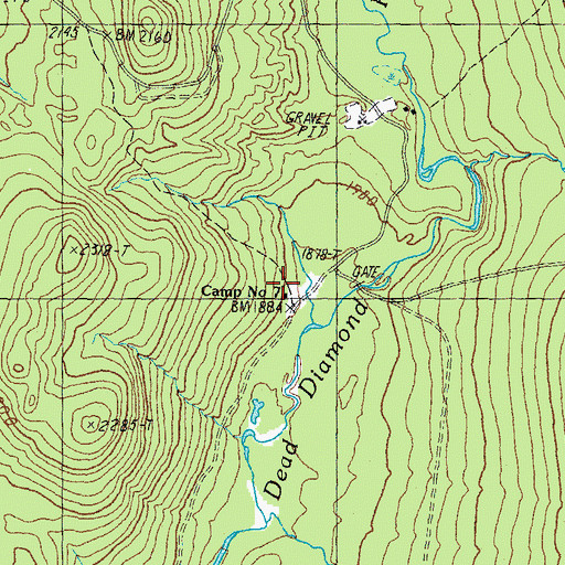 Topographic Map of Camp Number 7, NH