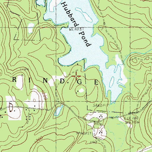 Topographic Map of Camp Quinapoxet, NH