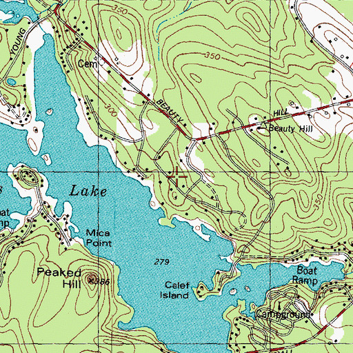 Topographic Map of Camp Speedwell, NH