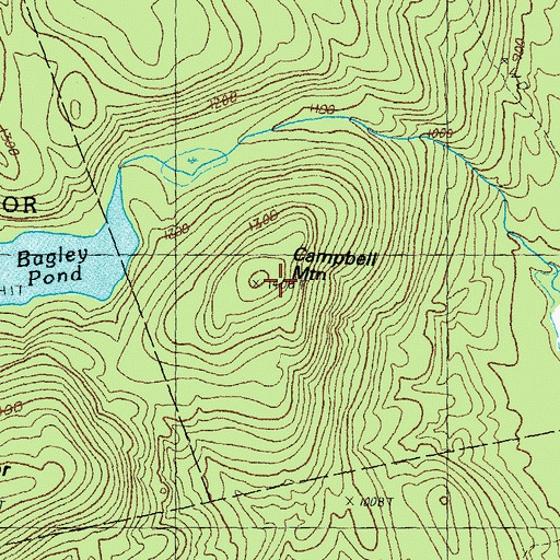 Topographic Map of Campbell Mountain, NH